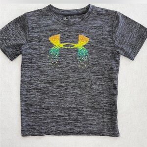 Under Armour Kids Gray and Yellow Graphic T-Shirt